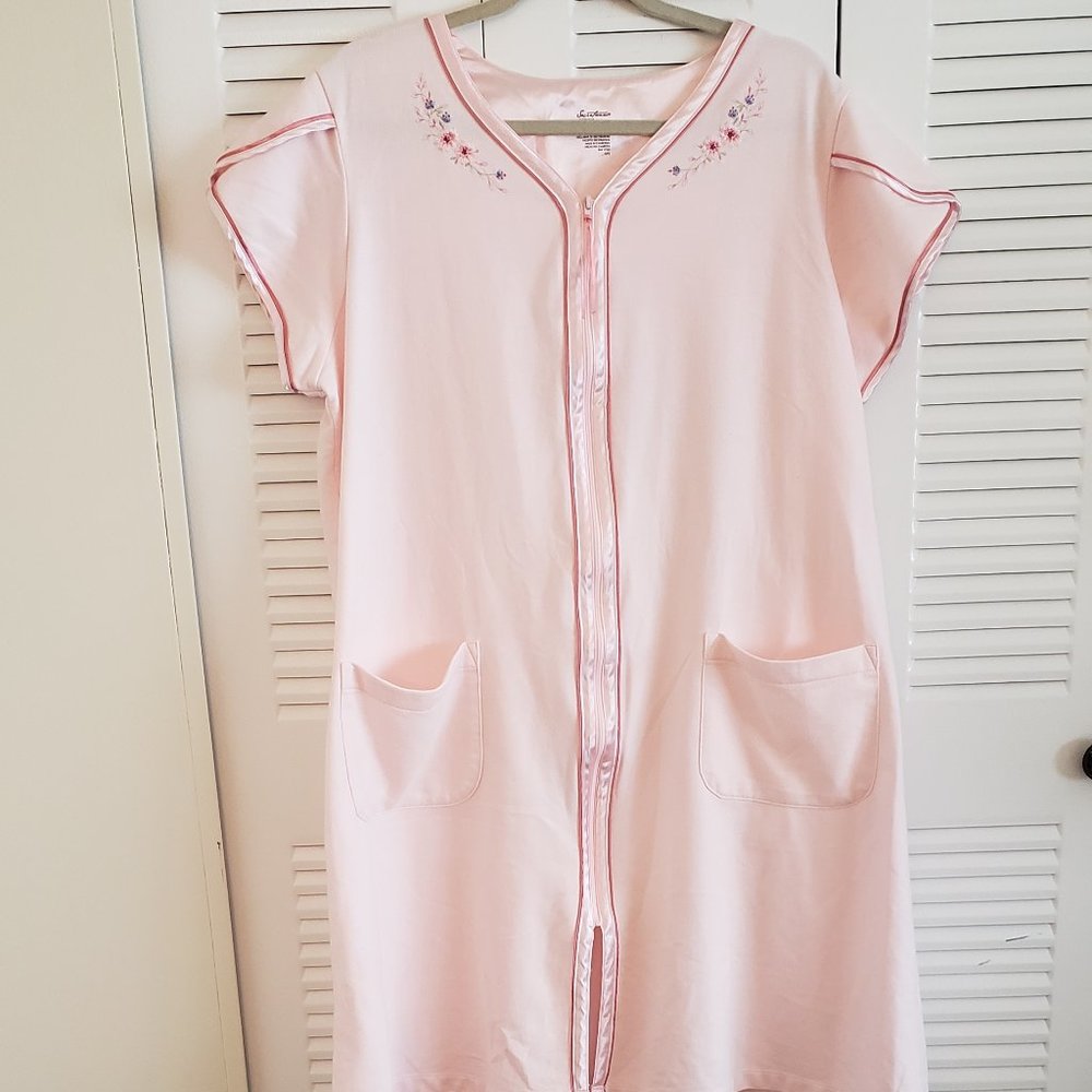 XL (16-18) Pink Short Sleeve Robe
